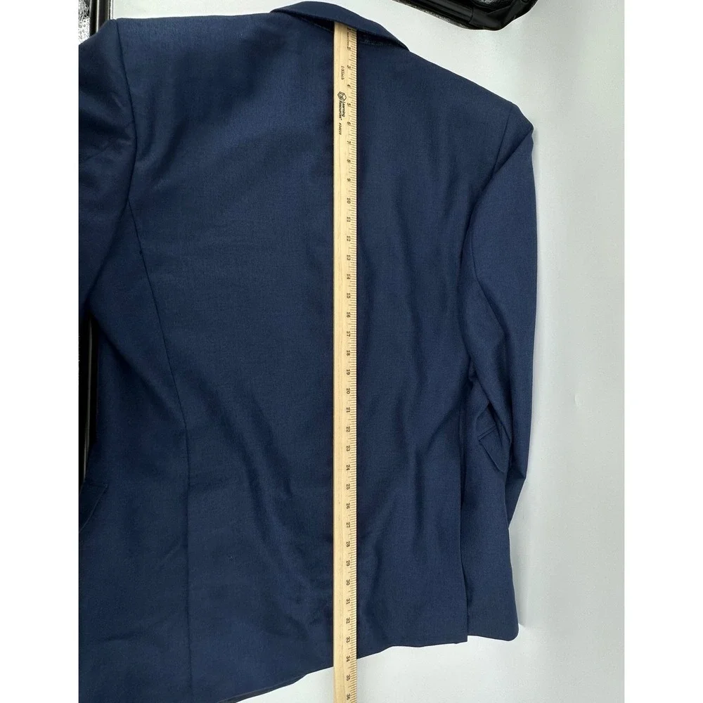 Valenza Cashmere Blazer Mens 44L Blue Made in‎ Canada Sport Coat Classic Lux